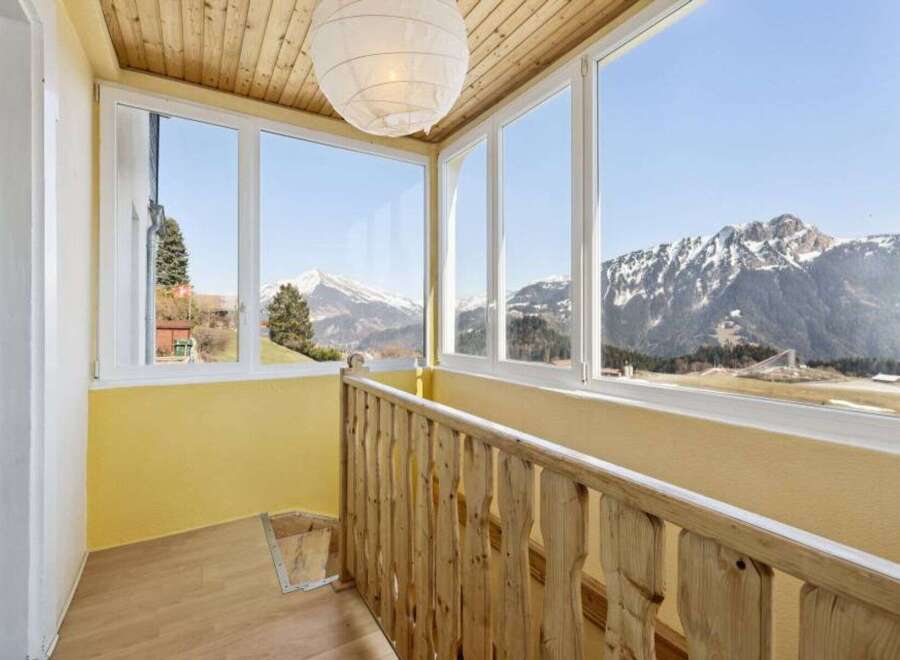 Enjoy breathtaking mountain views from this charming property.