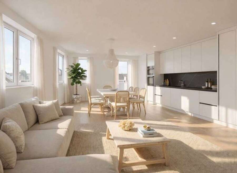Experience modern living in this stunning property, featuring a bright and airy open-plan layout.