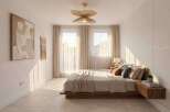 Step into a serene bedroom retreat, designed with modern elegance and comfort in mind.