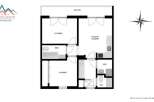 Discover this charming apartment featuring two bedrooms, a well-appointed kitchen, and a comfortable living area.