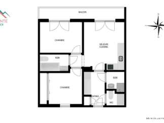 Discover this charming apartment featuring two bedrooms, a well-appointed kitchen, and a comfortable living area.