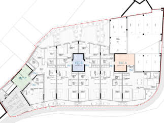 Explore this stunning property featuring multiple apartments, each with unique layouts and sizes.