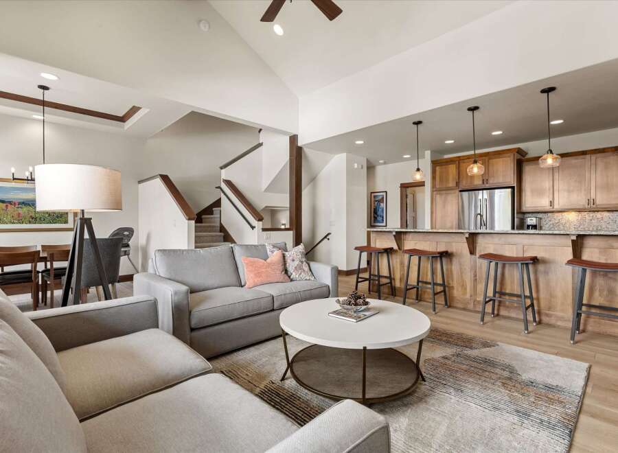 Step into luxury with this stunning property, featuring a spacious living area perfect for entertaining.