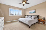 Step into this inviting bedroom, featuring a cozy ambiance and modern design.