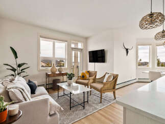 Step into modern elegance with this stunning living room.