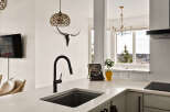 This stunning kitchen boasts modern design and functionality.