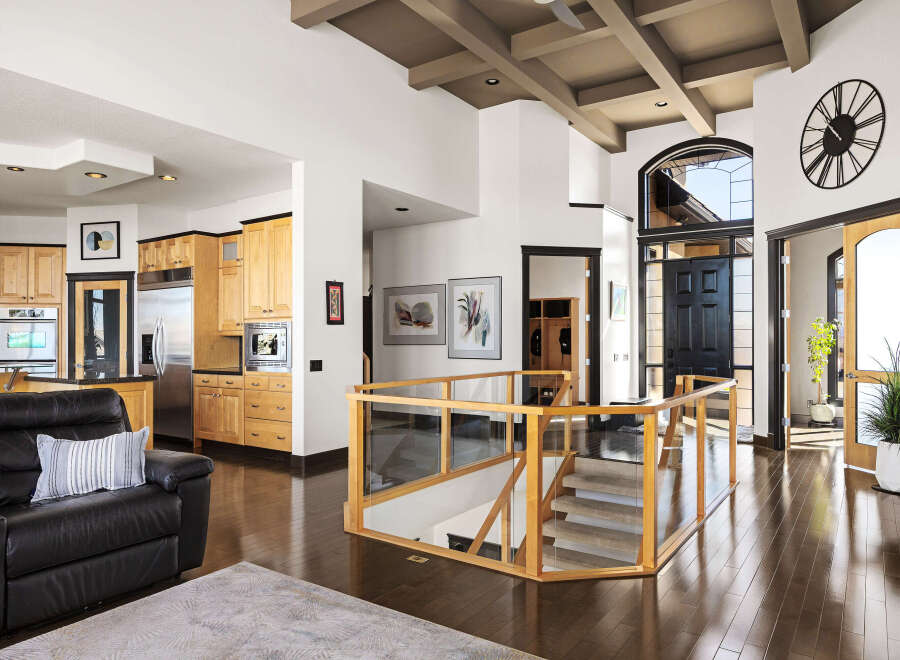 Step into luxury with this stunning home featuring a grand entrance and an open-concept design.
