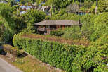 Nestled amidst lush greenery, this stunning property offers a serene retreat.