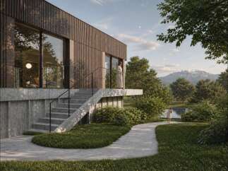 Experience modern luxury in this stunning property, featuring a sleek architectural design and expansive windows that invite natural light.