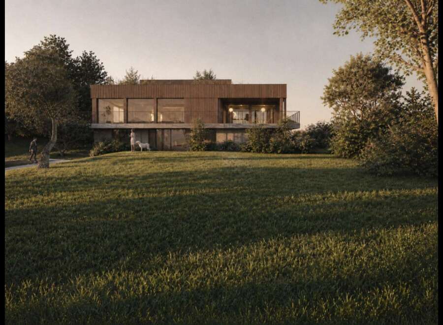 Experience modern living in this stunning architectural gem, featuring expansive glass windows that flood the interiors with natural light.