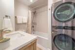 Step into a beautifully designed bathroom featuring modern amenities and stylish finishes.