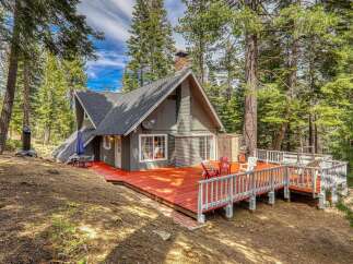 Nestled in a serene forest setting, this charming cabin offers a perfect blend of rustic charm and modern comfort.