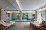 Indulge in luxury with this stunning indoor pool, perfect for relaxation and rejuvenation.