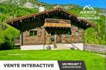 Discover a charming wooden chalet nestled in a picturesque mountain setting.