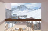 Experience breathtaking mountain views from this charming balcony, perfect for enjoying your morning coffee or evening wine.