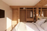 Experience modern comfort in this beautifully designed bedroom, featuring a spacious built-in wardrobe with ample storage and hanging space.