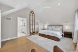 Step into luxury with this stunning bedroom featuring a modern design and elegant finishes.