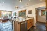 This stunning kitchen boasts a modern design with granite countertops and stainless steel appliances.