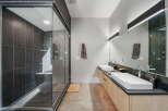 Step into luxury with this modern bathroom design.