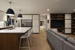 Step into modern luxury with this stunning kitchen and living space.