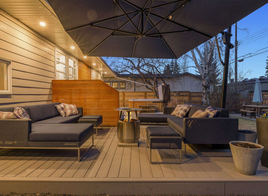 Enjoy outdoor living at its finest with this stunning patio.