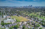 Explore the stunning cityscape from this aerial view, showcasing a vibrant urban landscape.