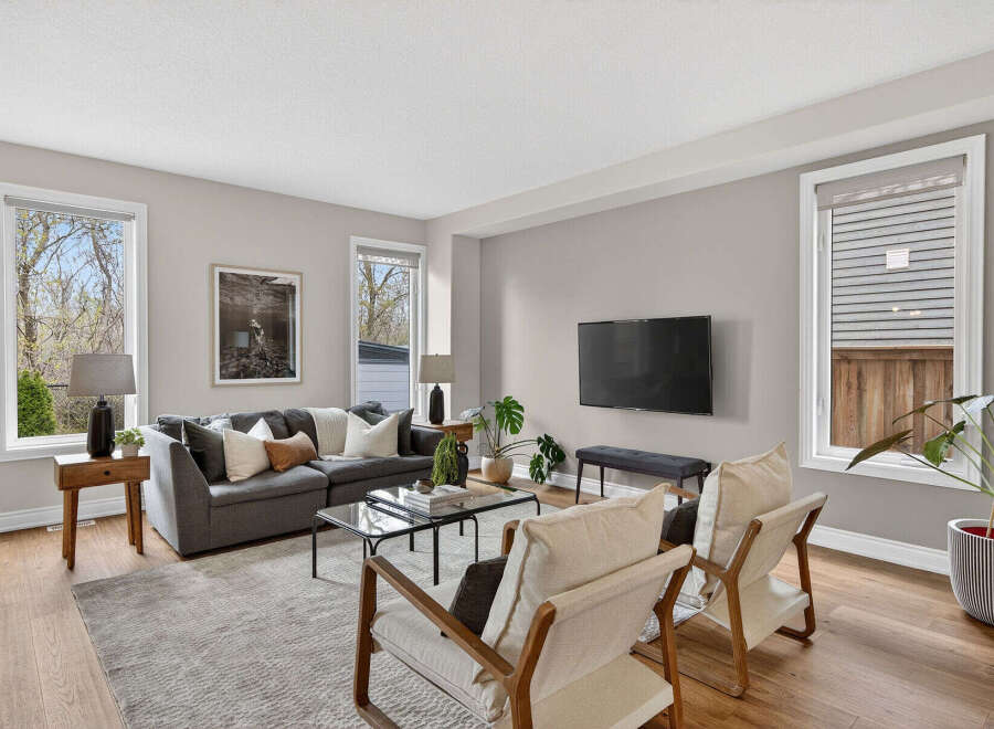 Step into modern elegance with this stunning living room.