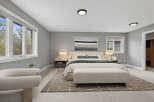Step into a serene bedroom retreat, designed for ultimate comfort and style.
