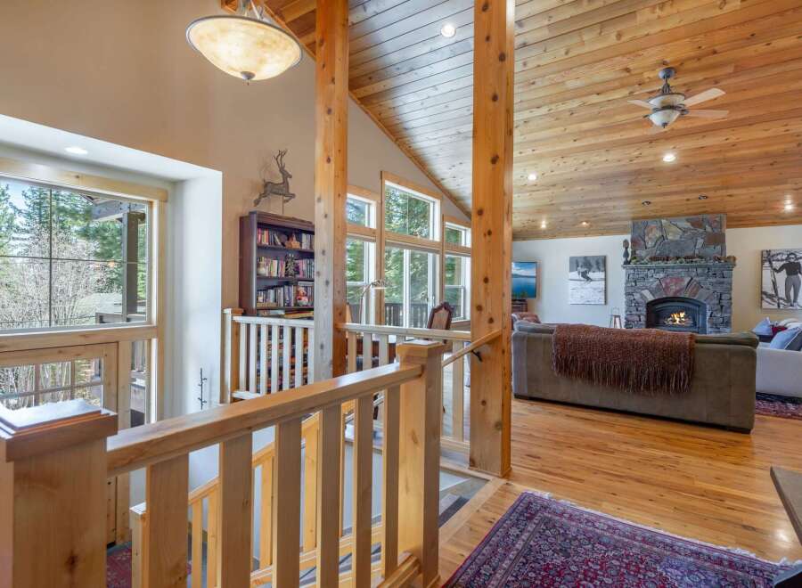 Step into luxury with this stunning property featuring a cozy fireplace, perfect for those chilly evenings.