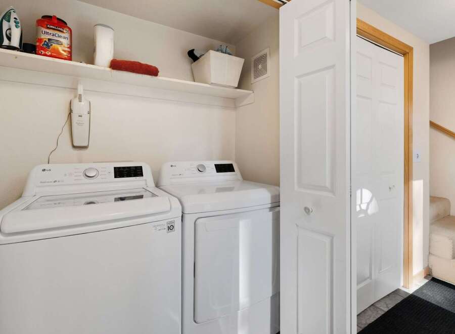 Discover the convenience of in-unit laundry in this well-appointed home! This space features modern LG washer and dryer units, making laundry day a breeze.