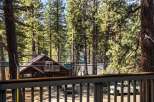 Nestled amidst towering trees, this charming property offers a serene escape.