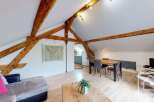 Discover this stunning property featuring exposed wooden beams, creating a warm and inviting atmosphere.
