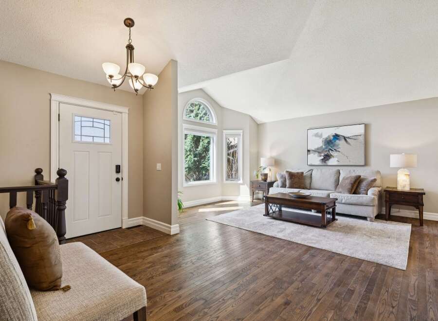 Step into luxury with this stunning property, featuring a bright and airy living space.