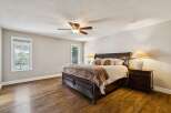Step into a luxurious bedroom retreat.