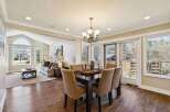 Step into this inviting dining room, perfect for hosting gatherings.
