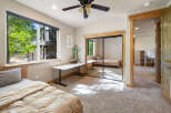 This inviting bedroom boasts a bright and airy atmosphere, perfect for relaxation.