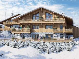 Discover the charm of this stunning chalet nestled in a winter wonderland.