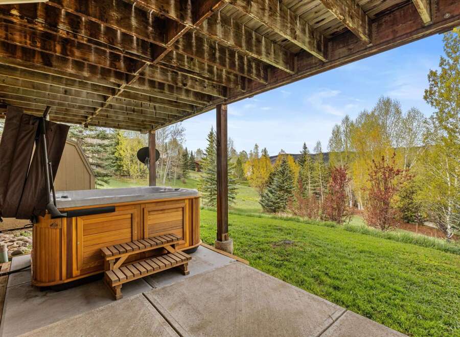 Enjoy the ultimate relaxation in this stunning property featuring a luxurious hot tub.