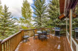 Enjoy the beauty of nature from this stunning outdoor deck.