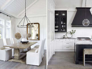 This stunning property boasts a beautifully designed dining area and a modern kitchen.