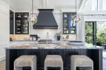 This stunning kitchen boasts a modern design with high-end finishes, perfect for culinary enthusiasts.