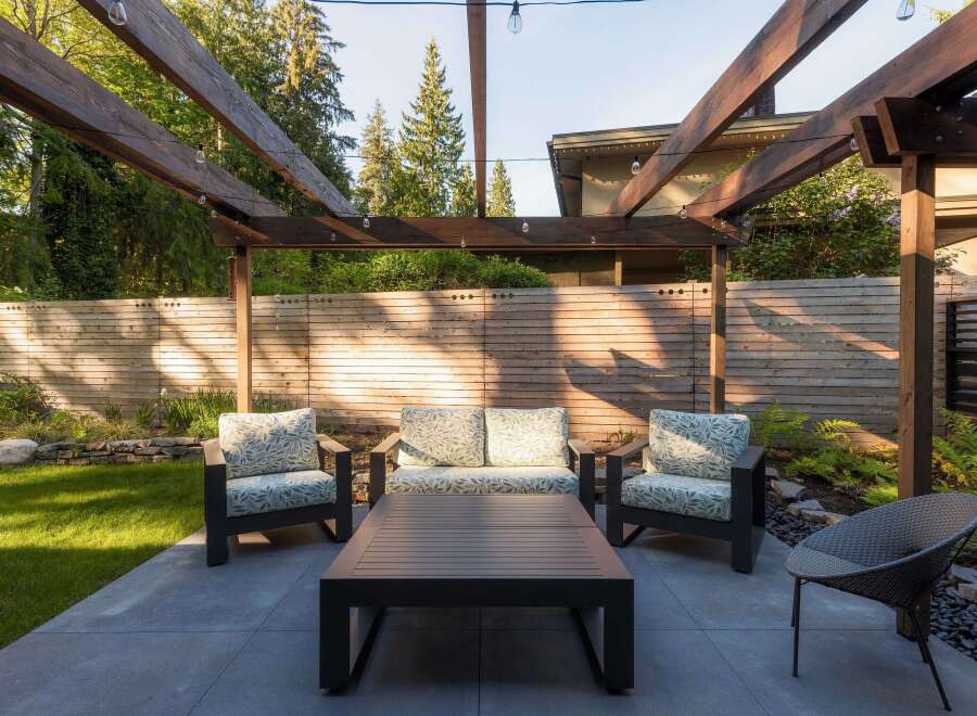 Enjoy outdoor living at its finest with this stunning patio space.