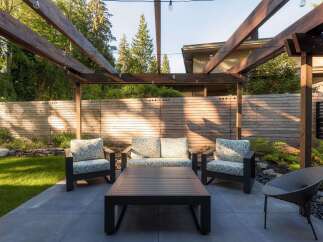 Enjoy outdoor living at its finest with this stunning patio space.