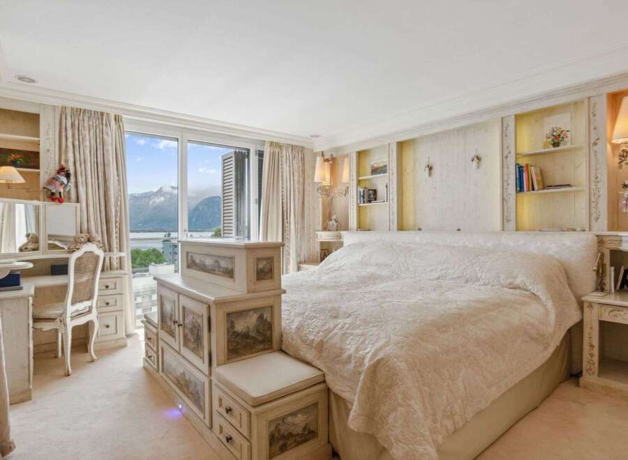 Experience luxury living in this exquisite bedroom, boasting stunning views and elegant design.