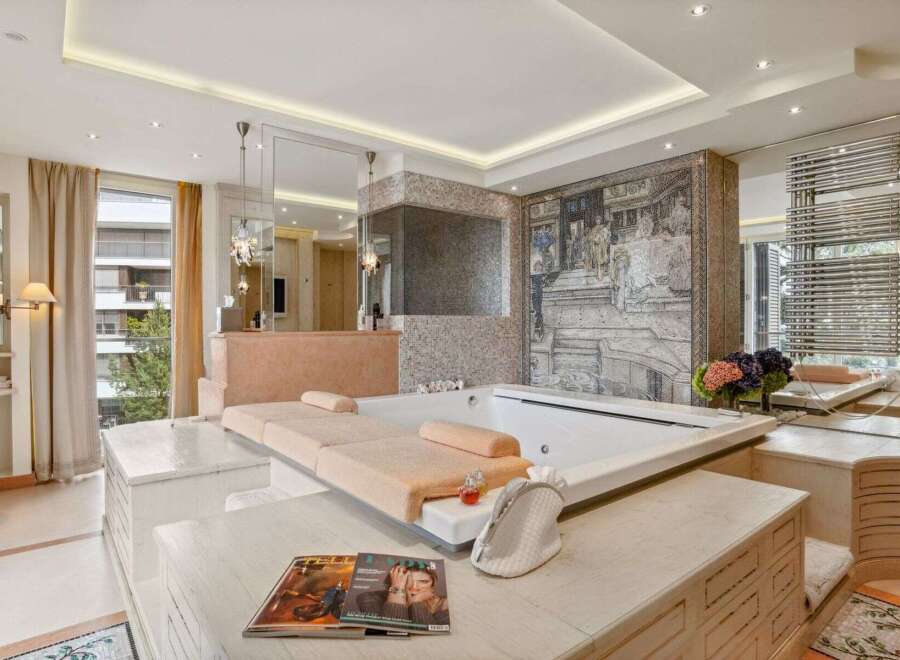 Indulge in luxury within this stunning spa-like bathroom.