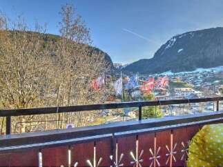 Enjoy breathtaking mountain views from this charming property.
