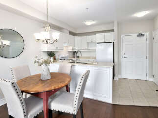 This charming property features a bright and airy kitchen, perfect for culinary enthusiasts.
