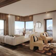 Experience the epitome of luxury living in this stunning property, boasting breathtaking mountain views from expansive windows.