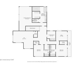 Discover this spacious floor plan featuring a large primary bedroom with an en-suite bathroom, perfect for relaxation.