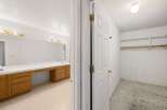 Step into this inviting home and discover a well-designed bathroom and a convenient walk-in closet.